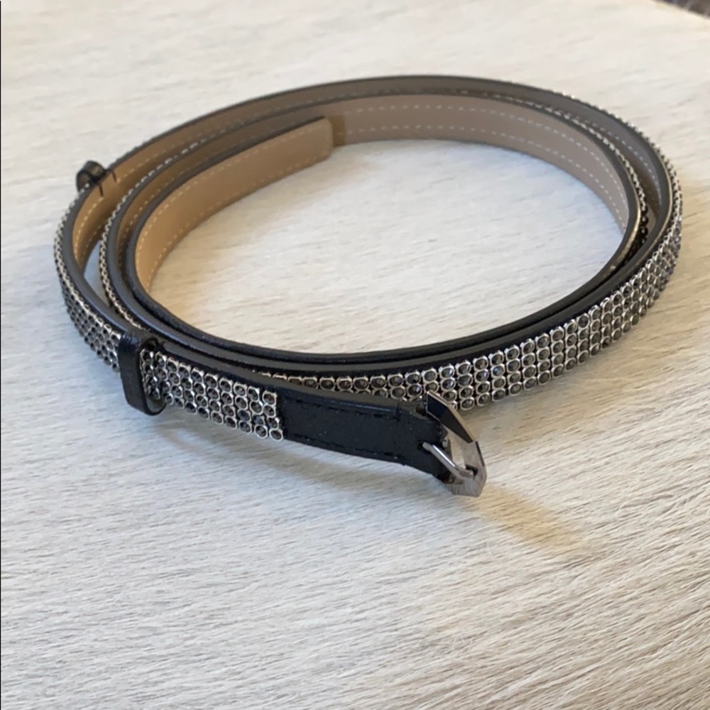 Swarovski Glitter Leather Belt